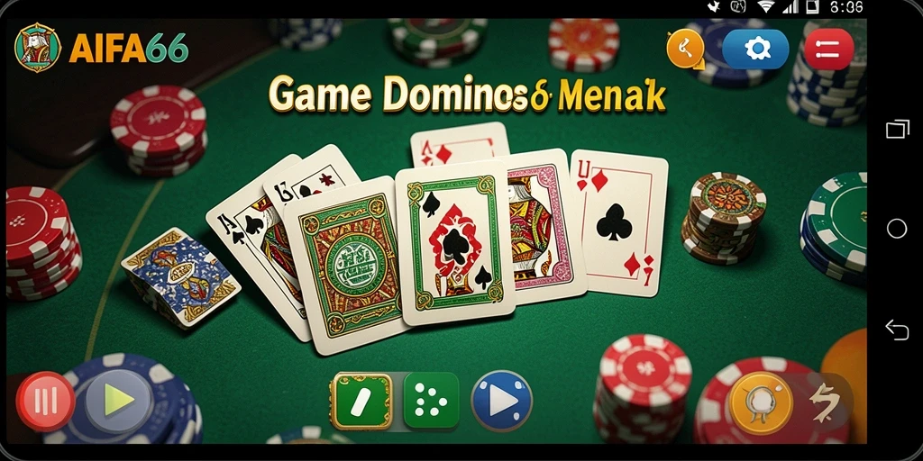 Screenshot AIFA66 menunjukkan gameplay domino yang seru dan interaktif.