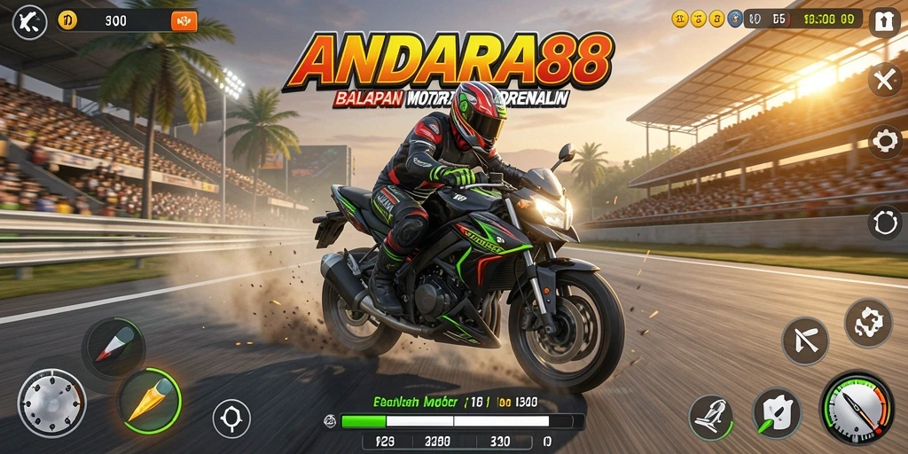 Gameplay seru balapan motor yang mendebarkan di ANDARA88.