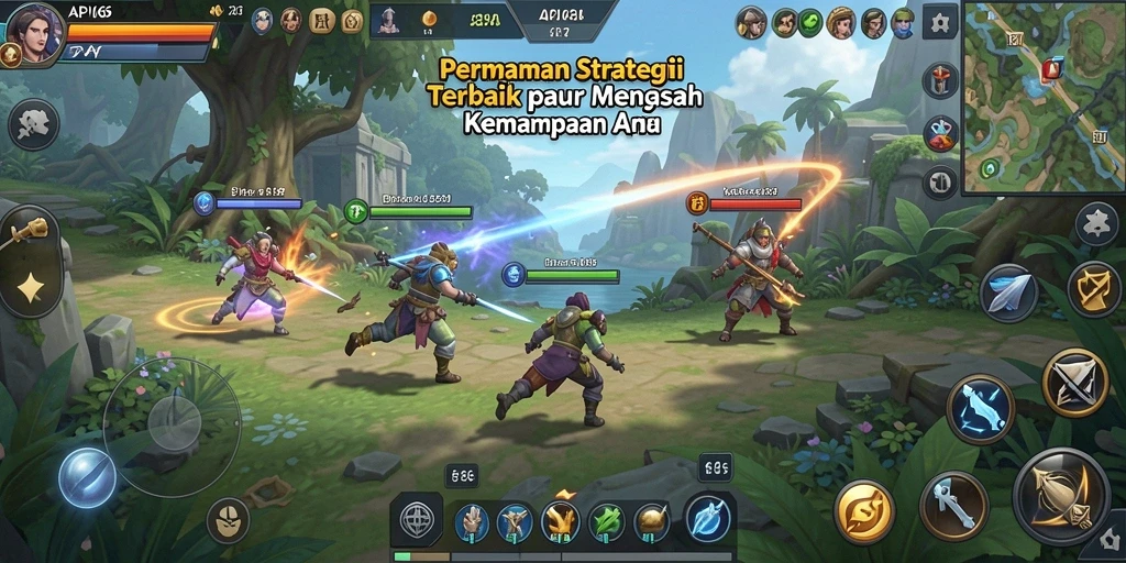 Tampilan permainan strategi yang menarik dan menantang.