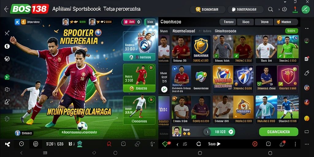 Screenshot utama BOS138 menunjukkan antarmuka taruhan yang dinamis dan informatif.