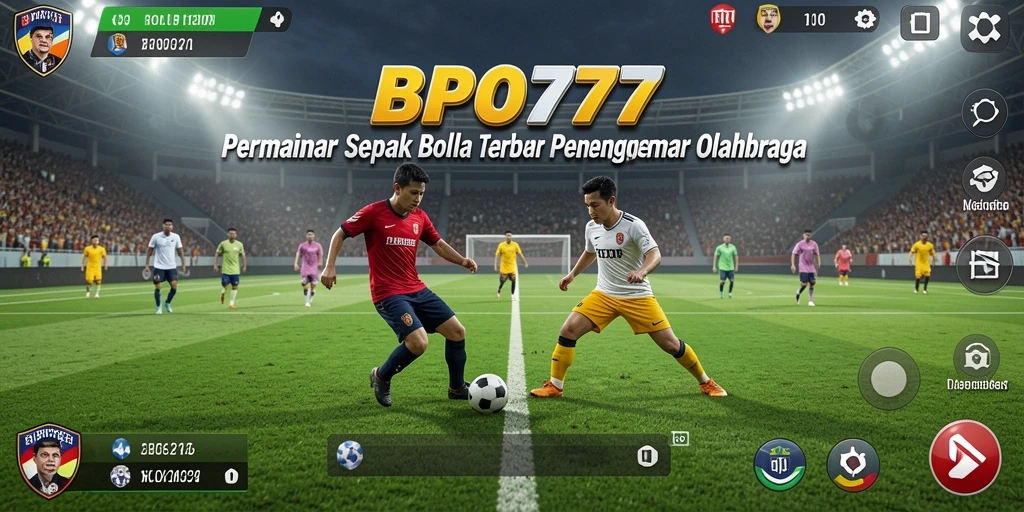 Tampilan gameplay BPO777 yang menegangkan dalam pertandingan sepak bola.
