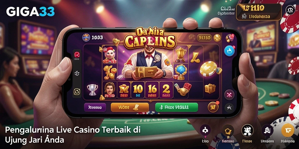 Tampilan gameplay Live Casino GIGA33 yang menarik dan interaktif.