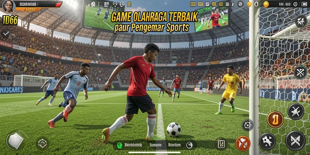 Tampilan gameplay seru di ID66 dengan aksi olahraga yang mendebarkan.
