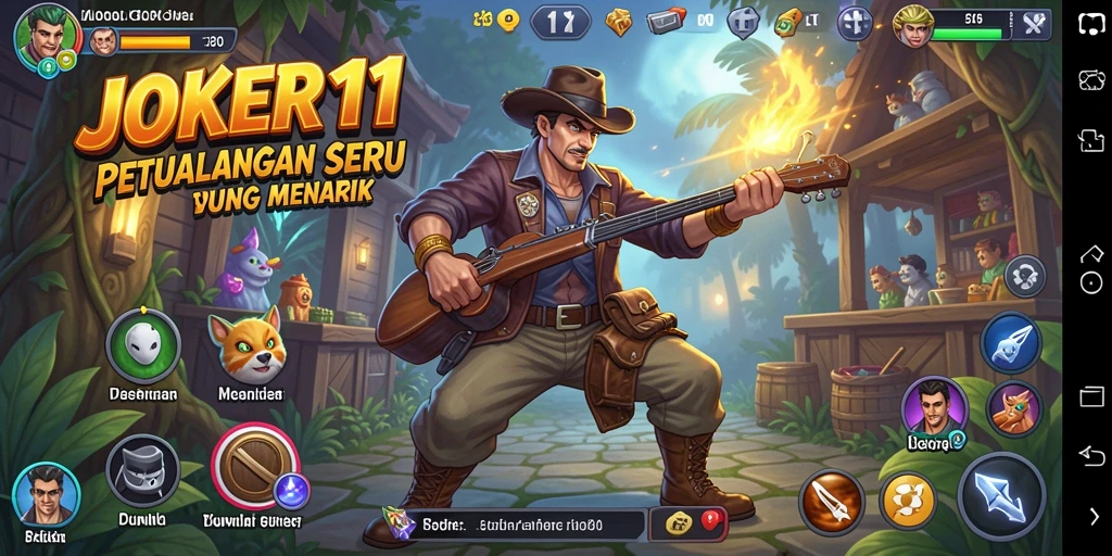 Tampilan gameplay seru dalam petualangan JOKER11 yang menarik.