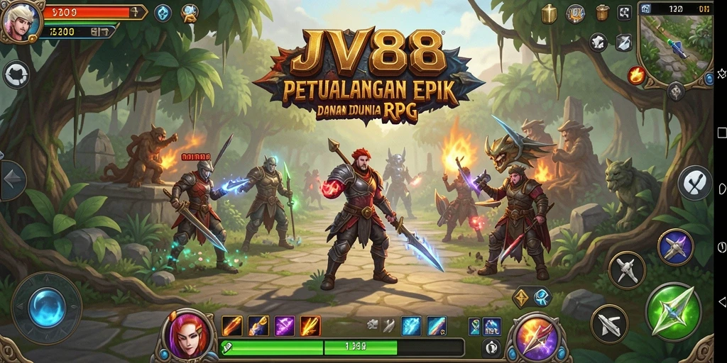 Screenshot gameplay JV88 menampilkan aksi RPG yang mendebarkan.
