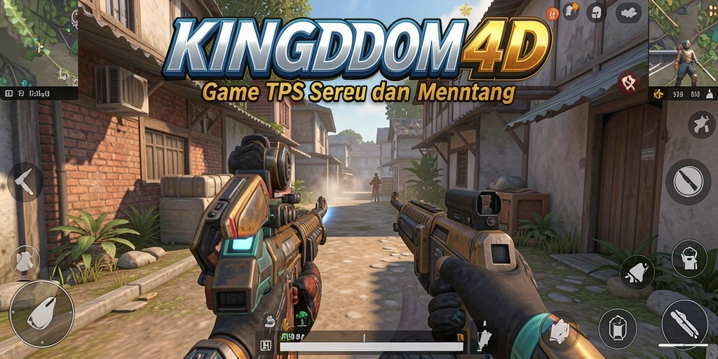 Tampilan gameplay <strong>KINGDOM4D</strong> yang mendebarkan dalam aksi TPS.