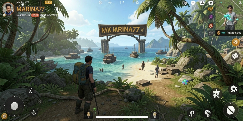 Tampilan gameplay MARINA77 yang menakjubkan di dunia terbuka.