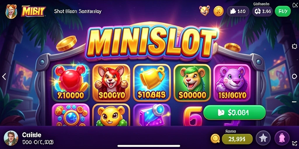 Tampilan gameplay <strong>MINISLOT</strong> yang menarik dan penuh warna.