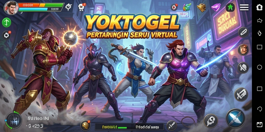 Tangkapan layar gameplay YOKTOGEL menunjukkan pertarungan mendebarkan antar karakter.