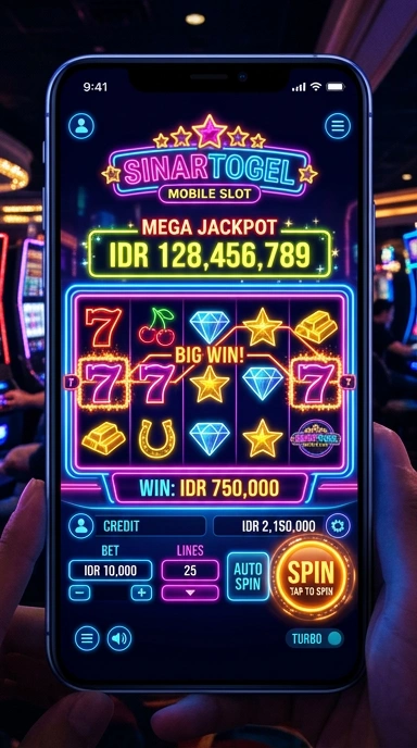 Tampilan utama aplikasi sinartogel dengan antarmuka yang intuitif.